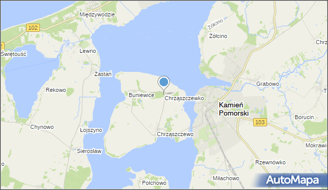 mapa Chrząszczewko, Chrząszczewko na mapie Targeo